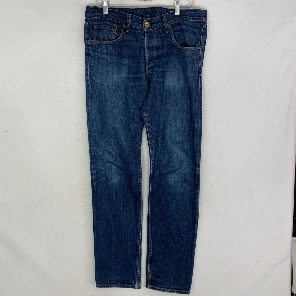 Rag & Bone Fit 2 Jeans Mens 32‎ Dark Wash Selvedge Denim Button Fly Slim